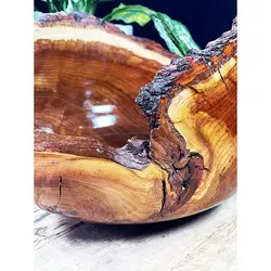 میوه خوری روستیک مدل لبه پوستی چوب سنجد kn06