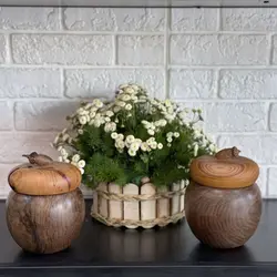 جا شکلات طرح بلوط چوب گردو کد kn65