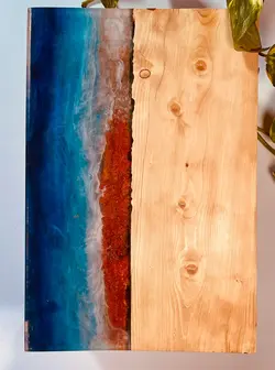 جعبه جواهرات چوب و رزین طرح جزیره کد EJ01