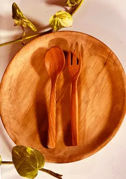 ست قاشق و چنگال چوبی بویان کدKCH02