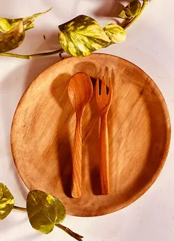 ست قاشق و چنگال چوبی بویان کدKCH02