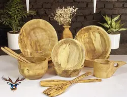 سرویس ظروف چوبی آشپزخانه کدKS16
