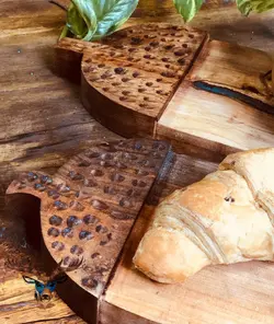 تخته سرو و جاشکلاتی چوبی بلوط کدKS25