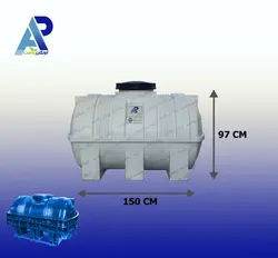 مخزن افقی 1000 لیتری*سه لایه پلی اتیلن - آونگان پلاست