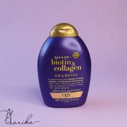 شامپو ضدریزش بیوتین و کلاژن اوجی ایکس بنفش ogx