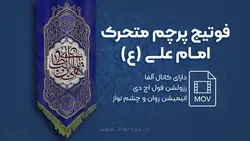 فوتیج پرچم عمودی امام علی