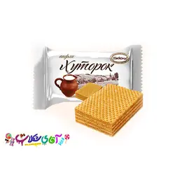 میکس ویفر روسی شیری کاپوچینو بادام زمینی - آقای شکلات ایران