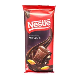 شکلات تخته ای شکلات تلخ و بادام نستله - آقای شکلات ایران