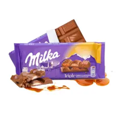 شکلات تخته ای تریپل کارامل میلکا - آقای شکلات ایران