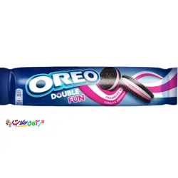 بیسکوییت اورئو با طعن تمشک وانیل Oreo Double Fun