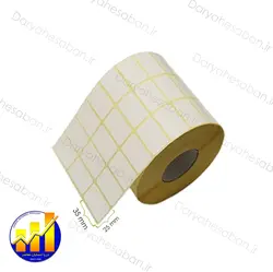 رول لیبل سه ستونه ۲۵ در ۳۵ میلیمتر