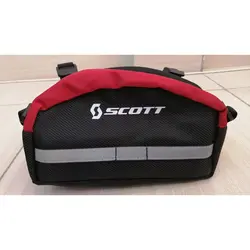 کیف جلو فرمان دوچرخه اسکات مشکی-قرمز-سبز - فروشگاه اینترنتی سایکل اسپورت