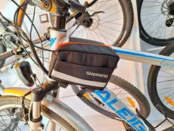 کیف روی تنه دوچرخه شیمانو مشکی-نارنجی - فروشگاه اینترنتی سایکل اسپورت