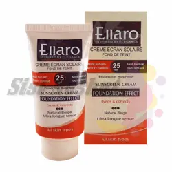 ضد آفتاب کرم پودری انواع پوست SPF 25 (بژ طبیعی) الارو ELLARO