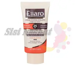 ضد آفتاب کرم پودری انواع پوست SPF 25 (بژ طبیعی) الارو ELLARO
