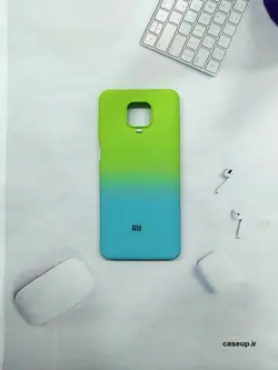 قاب دو رنگ اقیانوسی pc لوگو برجسته شیاومی redmi note9s,9pro - فروشگاه اینترنتی کیس آپ|قاب گوشی|لوازم جانبی موبایل |گلس