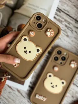 قاب فانتزی خرسی مدل Baby Bear ایفون 13promax با بند طنابی - فروشگاه اینترنتی کیس آپ|قاب گوشی|لوازم جانبی موبایل |گلس
