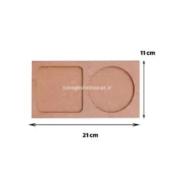 زیر لیوانی دو طرفه مربع و دایره mdf 16mil