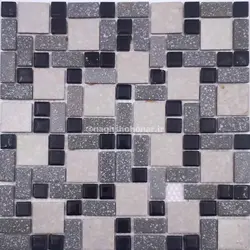 کاشی 2.5*5 میکس طوسی سفید ابری _ mix GRY &amp; WHT abri