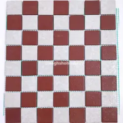 کاشی 4 سانتی میکس سفید و زرشکی ابری - mix wht &amp; zereshki abri