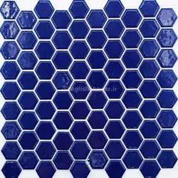 کاشی 6 ضلعی آبی 5 _ blu5