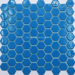 کاشی 6 ضلعی آبی 7 _ blu7