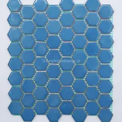 کاشی 6 ضلعی آبی نیلی _ nili