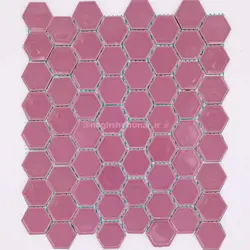 کاشی 6 ضلعی صورتی 3 - pnk3