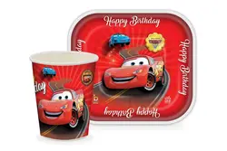 پیش دستی و لیوان تم تولد ماشین مک کویین