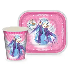 پیش دستی و لیوان تم جشن تکلیف