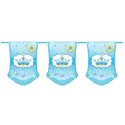 ریسه پرچم تم تولد تاج آبی