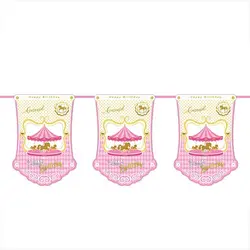 ریسه پرچم تم تولد کراسل دخترانه