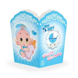 ظرف پاپ کرن تم تولد بیبی پسر