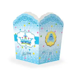 ظرف پاپ کرن تم تولد تاج آبی