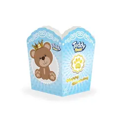 ظرف پاپ کرن تم تولد تدی پسرانه