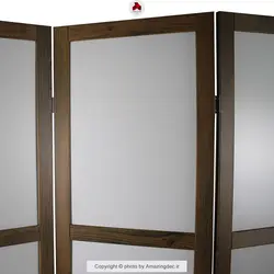 پارتیشن متحرک اداری | مینیمال | ساده | سفید و گردویی (آنتیک)