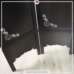 پارتیشن متحرک | مدل گل گوشه | قهوه ای تیره