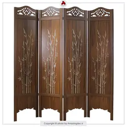 پارتیشن متحرک | مدل بامبو | رنگ گردویی