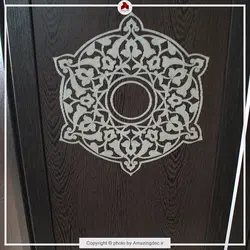 پارتیشن متحرک | طرح اسلیمی |مدل چهار پل | یکرو | رنگ قهوه ای تیره