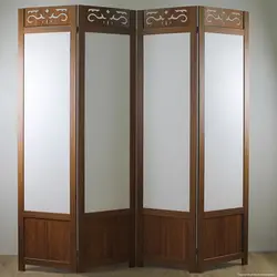 پارتیشن متحرک منزل | طرح داماسک | رنگ گردویی - سفید