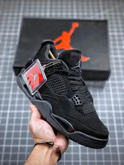 جردن ۴ تمام مشکی جیر Nike air jordan 4 full black