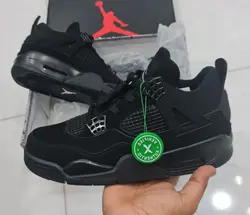 جردن ۴ تمام مشکی جیر Nike air jordan 4 full black