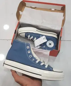 کانورس آل استار 1970 ساقدار آبی نفتی Converse all star 1970 water blue