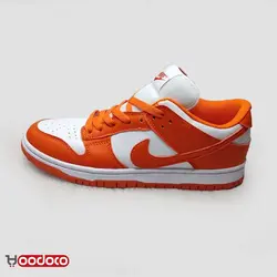 کتانی نایک اس بی دانک نارنجی سفید بدون ساق Nike sb dunk low orange and white