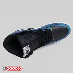 نایک ایر جردن ۱ ساقدار تای دای آبی نفتی Nike air Jordan 1 high tie dye blue