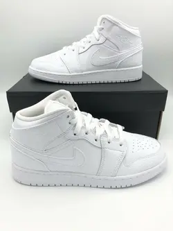 نایک ایر جردن ۱ ساقدار تمام سفید Nike air jordan 1 high white