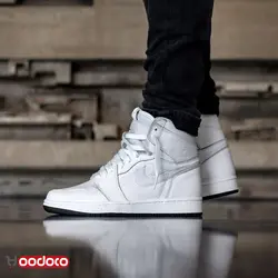 نایک ایر جردن ۱ ساقدار تمام سفید Nike air jordan 1 high white