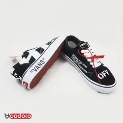 Off white x vans 2025 old skool custom black