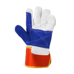 دستکش ایمنی کف دوبل چرم با رویه کتان - ابزاری ها