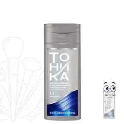 شامپو رنگ مو تونیکا (اصل) شماره 3.1 رنگ آبی کاربنی ( آبی نیمه شب ) رنگساژ TONIKA HAIR COLOR SHAMPOO